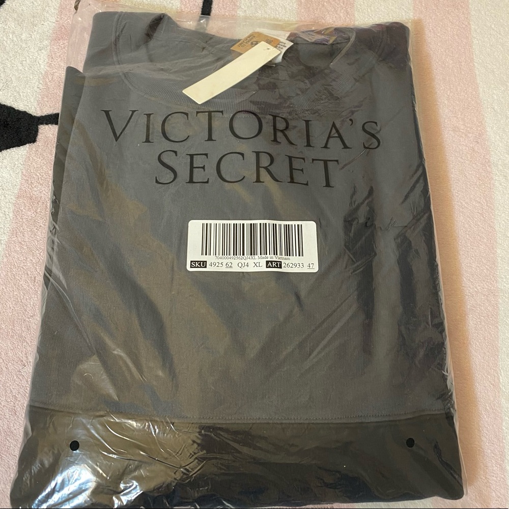 VS Pink Gray Black Colorblock Varsity Crew Tunic - Picture 4 of 4